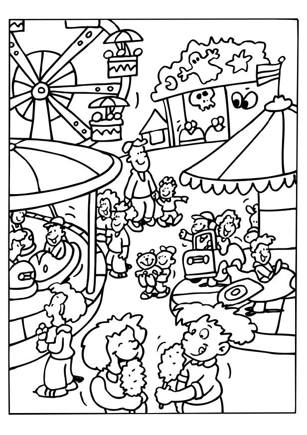 Amusement Park Coloring Pages at GetColorings.com | Free printable ...