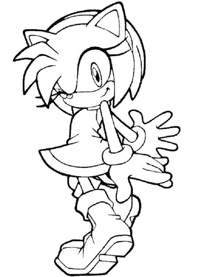 Interesting Sonic Amy Coloring Pages 650x893 Interesting Sonic Amy Coloring Pages