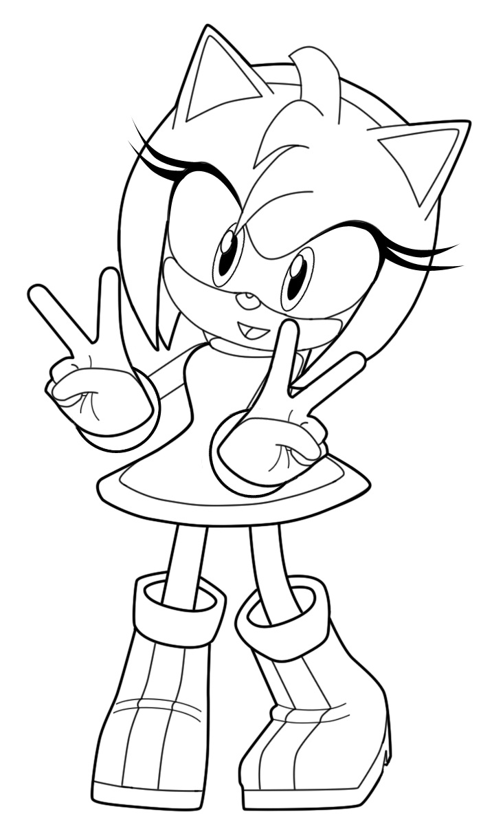700x1200 Sonic The Hedgehog Coloring Pages Amy