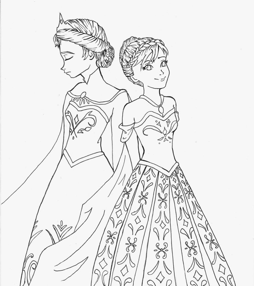 841x949 Anna Elsa Coloring Pages Az Many Interesting Cliparts
