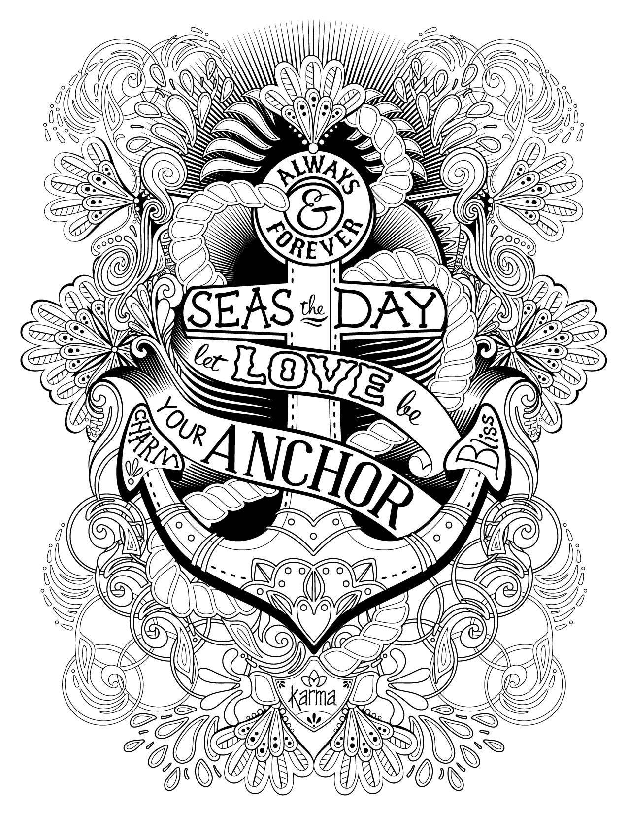 1275x1650 Anchor Coloring Pages Free