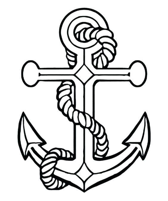 564x675 Navy Anchor Coloring Page Free Pages On Art