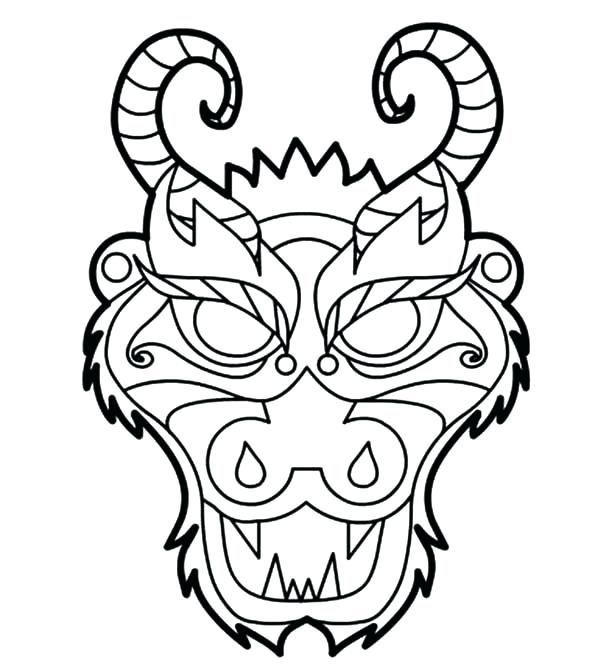 Ancient China Coloring Pages Dragon Mask Colouring Page Coloring 600x671 Ancient China Coloring Pages Dragon Mask Colouring Page Coloring
