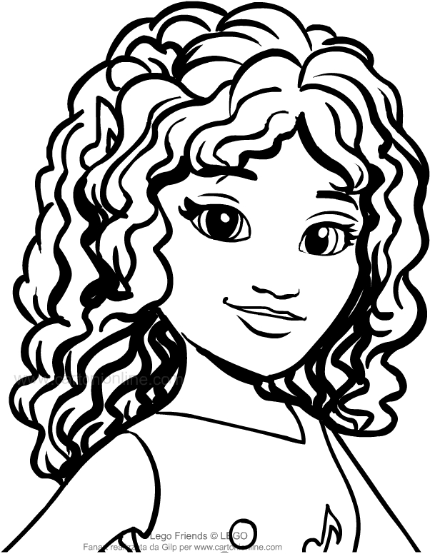 602x776 Drawing Andrea (Lego Friends) Coloring Page