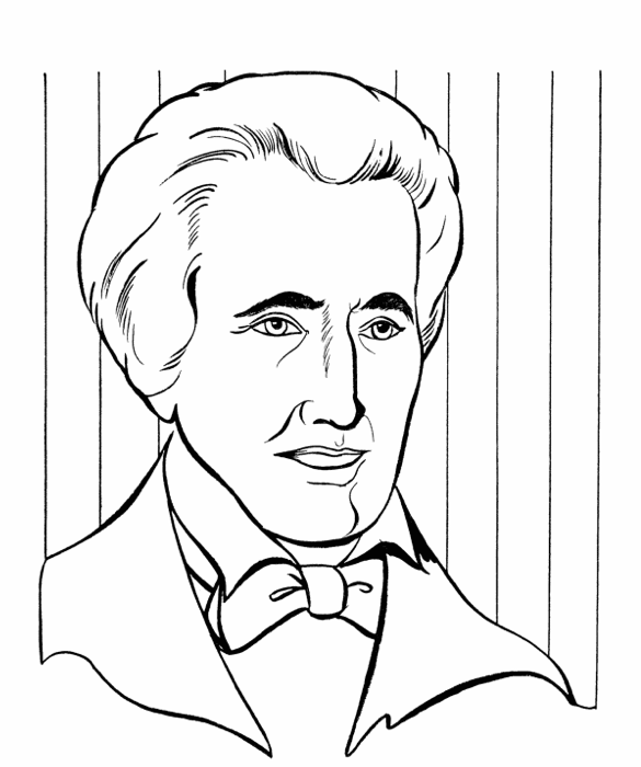 585x700 President Andrew Jackson Coloring Page Amp Coloring Book