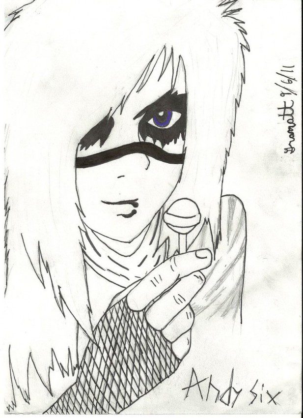 Andy Biersack Black Veil Brides Coloring Pages 617x850 Andy Biersack Black Veil Brides Coloring Pages