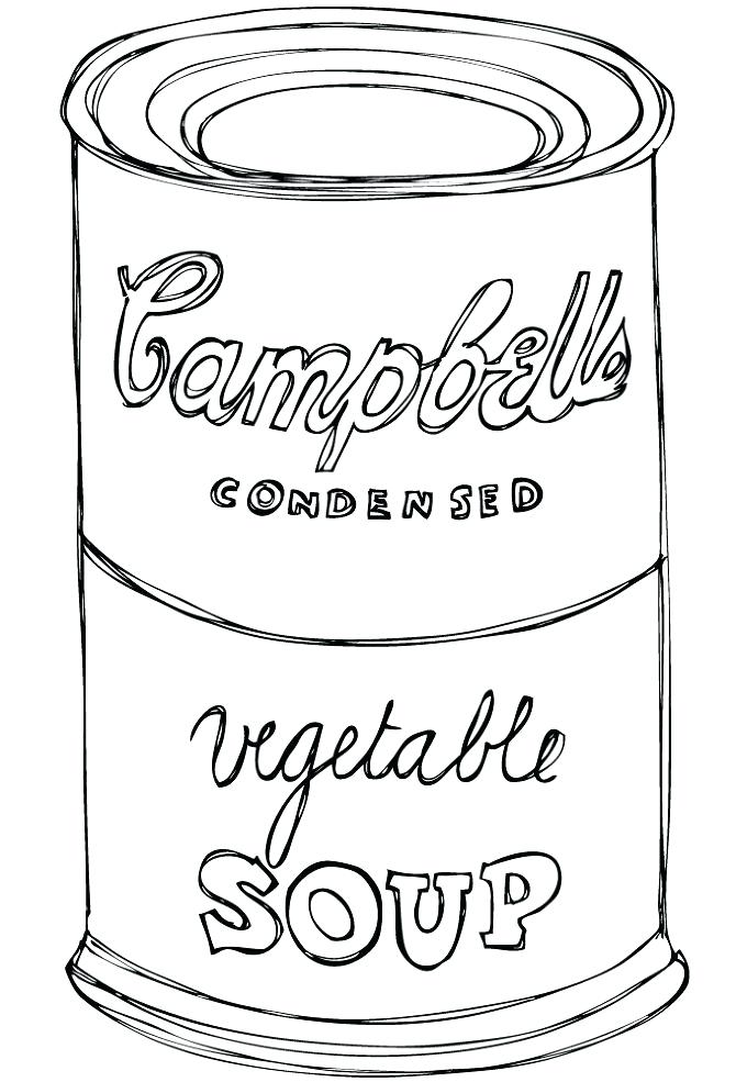 Lovely Andy Warhol Coloring Pages And Soup Color Page Soup Color 670x985 Lovely Andy Warhol Coloring Pages And Soup Color Page Soup Color