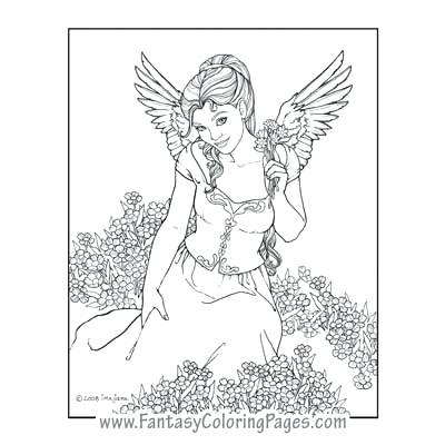 400x400 Angels Coloring Pages Anime Ange Fabulous Angel Coloring Pages