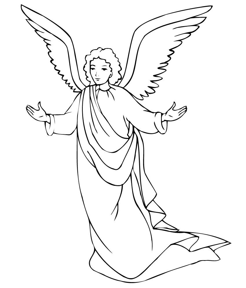 850x992 Angel Coloring Page Angel Crafts Angel, Sunday