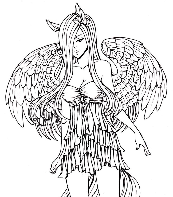 736x838 Angel Coloring Pages For Adults 287 Best Faries Angels Coloring