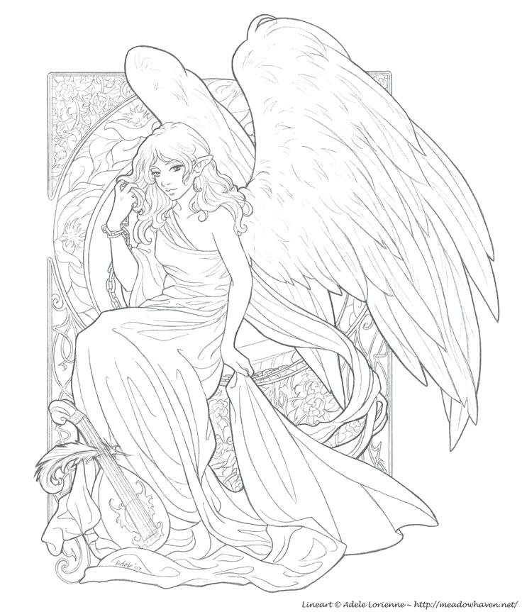 736x863 Angel Coloring Pages For Adults