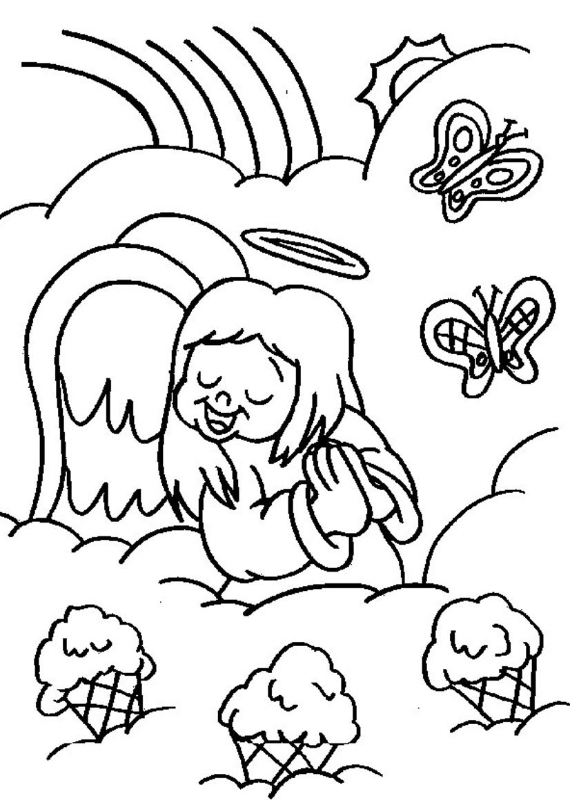 826x1169 Baby Angel Singing Coloring Sheets Free Coloring Pages