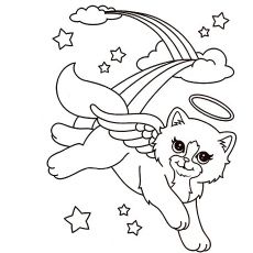 230x230 Beautiful Cat Angel In Lisa Frank Coloring Pages
