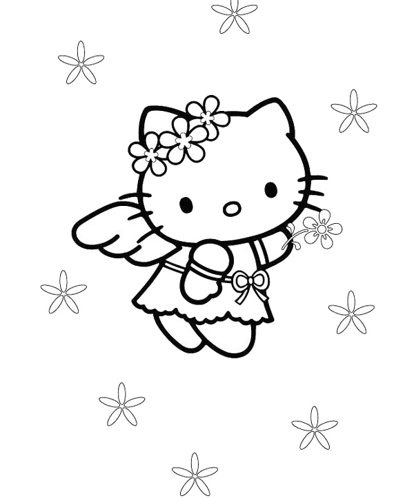 600x723 Top 30 Hello Kitty Coloring Pages To Print