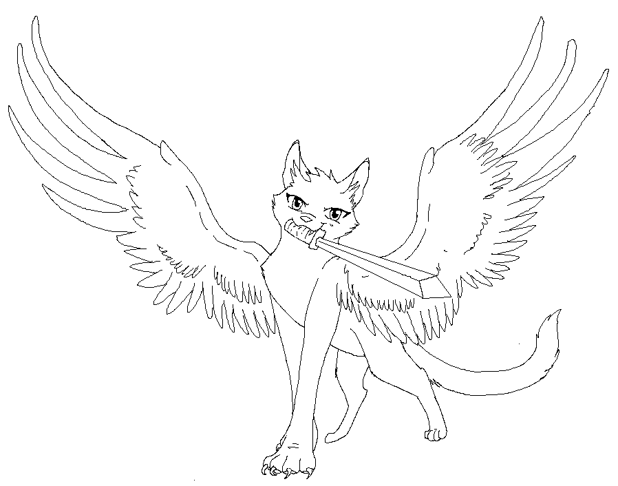 898x706 Angel Cat Coloring Pages