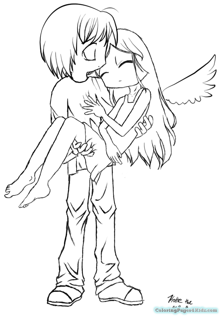 Anime Angel Coloring Pages Coloring Pages For Kids 745x1064 Anime Angel Coloring Pages Coloring Pages For Kids