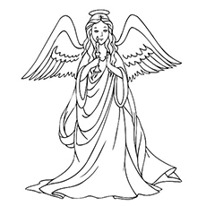 Angel Coloring Pages 230x230 Angel Coloring Pages