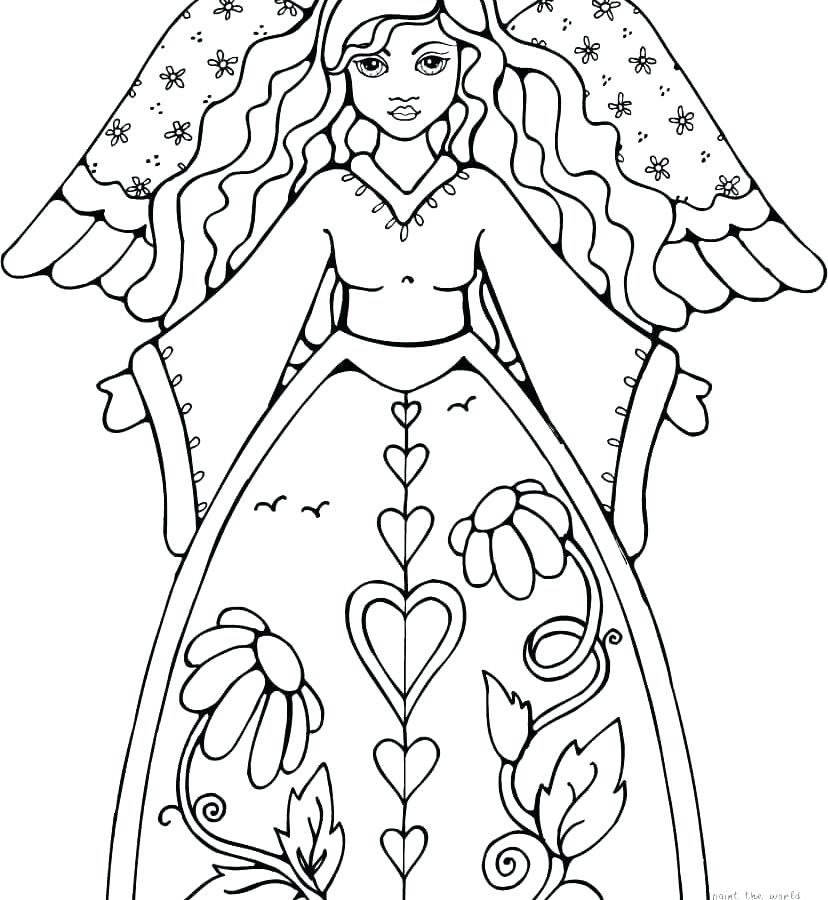 828x900 Angel Coloring Pages Printable Angel Coloring Pages Angel Coloring