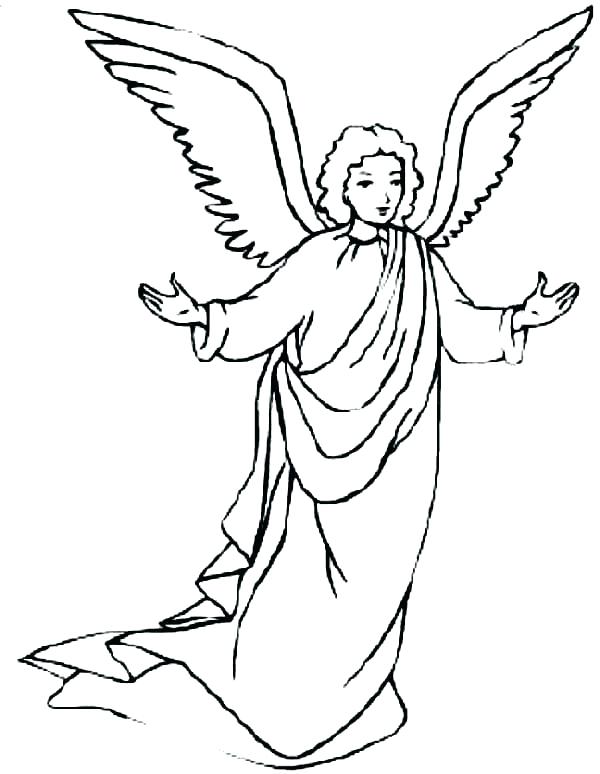 600x774 Coloring Pages Of Angels Coloring Page Angel Angel Coloring Pages