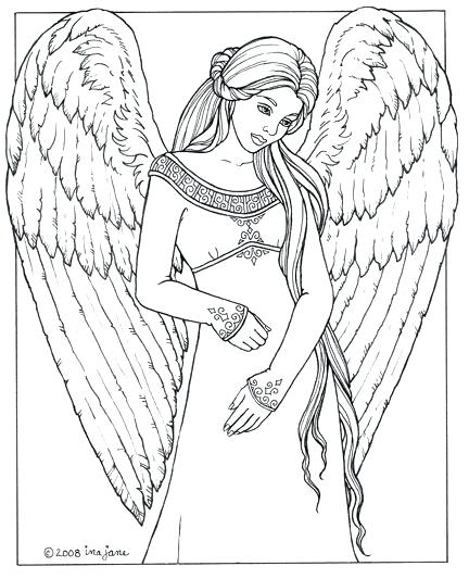 432x533 Printable Angel Coloring Pages For Adults