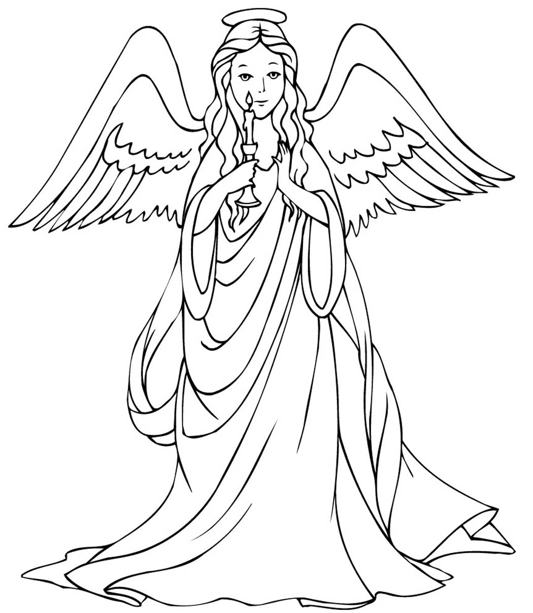 Angel Coloring Page Angels Pages 1050x1207 Angel Coloring Page Angels Pages