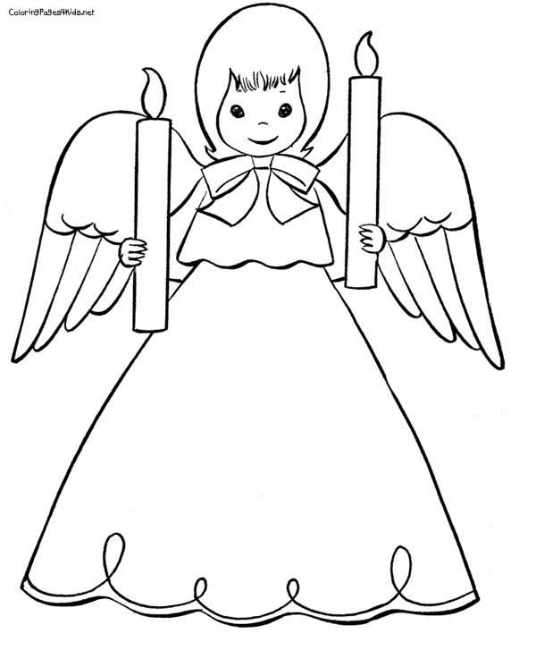 Angel Coloring Pages 600x727 Angel Coloring Pages