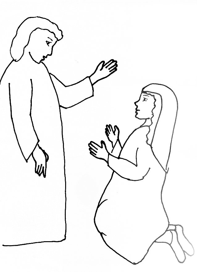 Bible Story Coloring Page For Angel Gabriel Visits Mary Free 638x883 Bible Story Coloring Page For Angel Gabriel Visits Mary Free