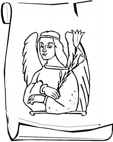 Click To See Printable Version Of Angel Gabriel Coloring Page 381x480 Click To See Printable Version Of Angel Gabriel Coloring Page