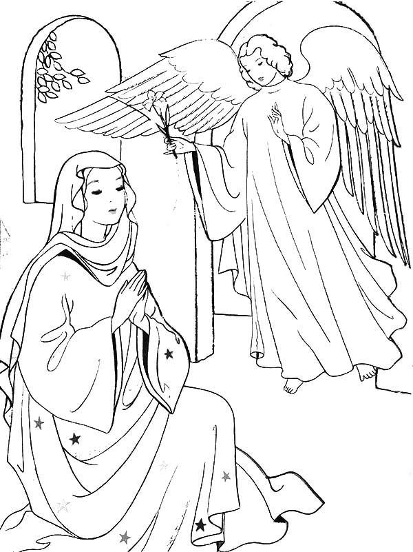 Joseph And Angel Gabriel Coloring Page 600x801 Joseph And Angel Gabriel Coloring Page