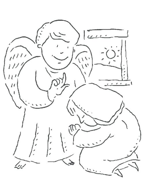 Mary And Gabriel Coloring Page Arch Angel Gabriel Visits Mary 500x666 Mary And Gabriel Coloring Page Arch Angel Gabriel Visits Mary