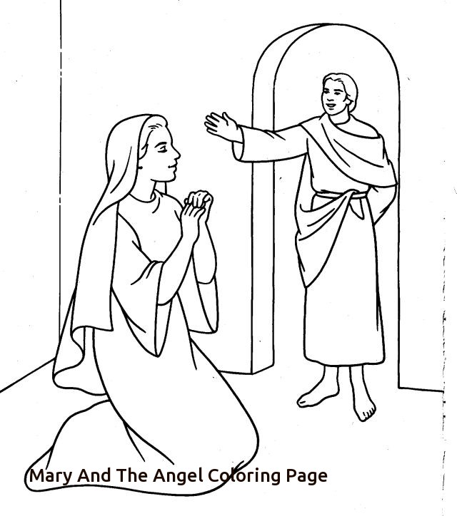 Mary And Angel Coloring Sheet Coloring Pages | Sexiz Pix