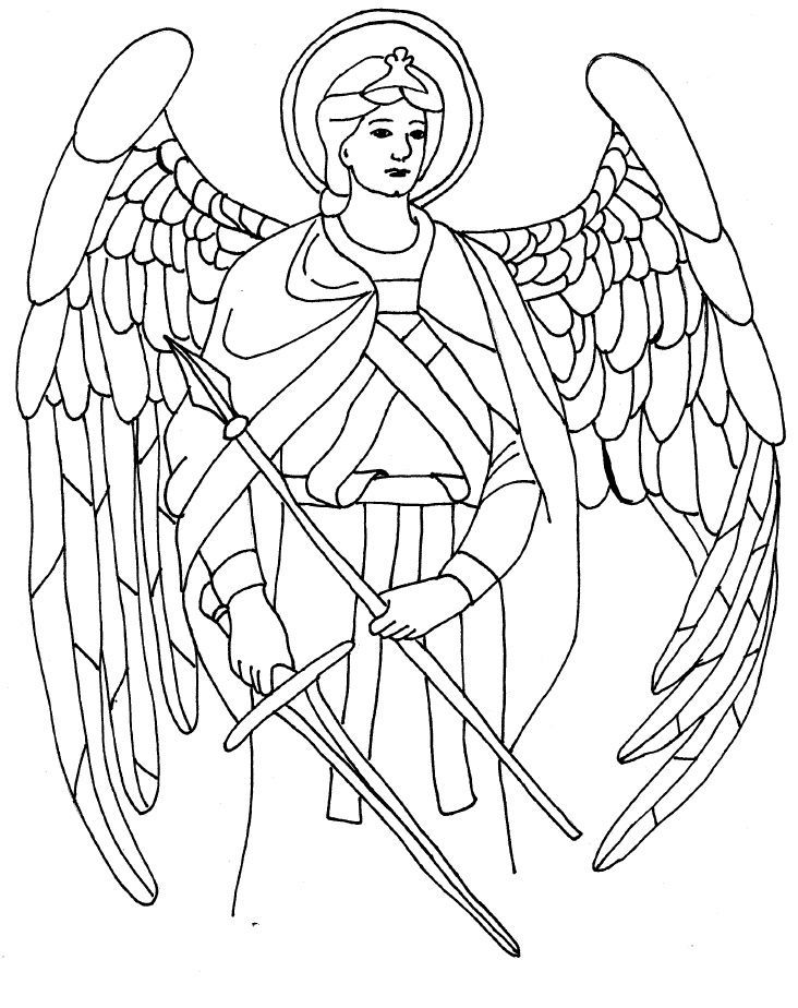Angel Gabriel Coloring Pages 732x924 Angel Gabriel Coloring Pages