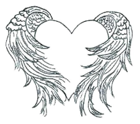 Heart With Wings Coloring Pages Angel Wings Coloring Pages 452x400 Heart With Wings Coloring Pages Angel Wings Coloring Pages