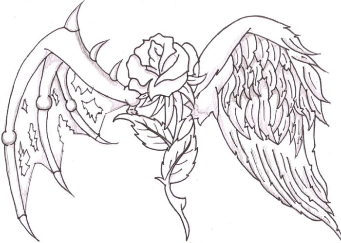Angel Wings Coloring Pages To Print Color Bros 700x500 Angel Wings Coloring Pages To Print Color Bros