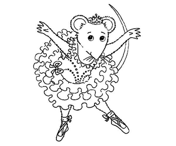 600x499 Angelina Ballerina Bowing After Show Coloring Pages Batch Coloring