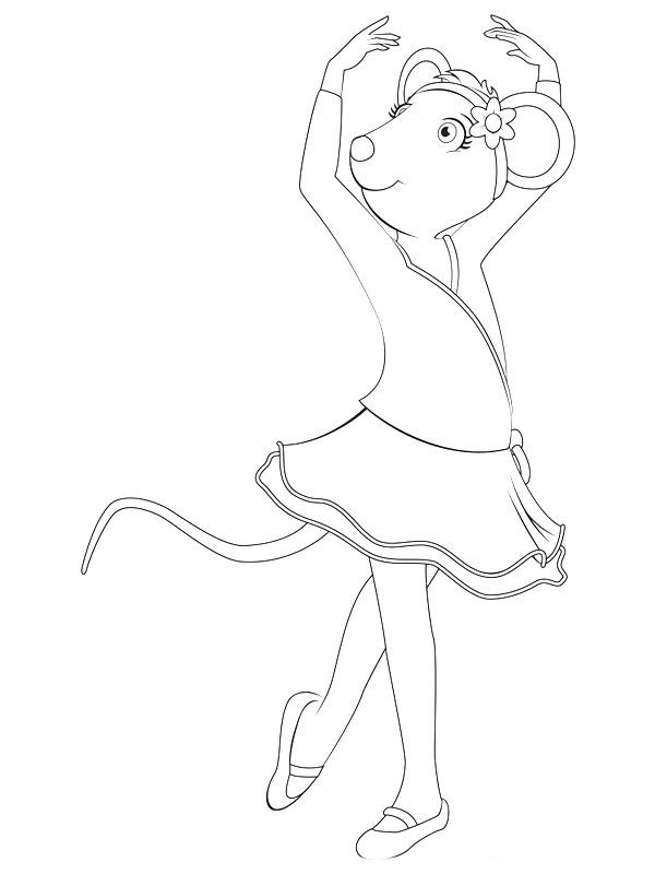 600x800 Angelina Ballerina Coloring Pages 23 Cards And Invitations