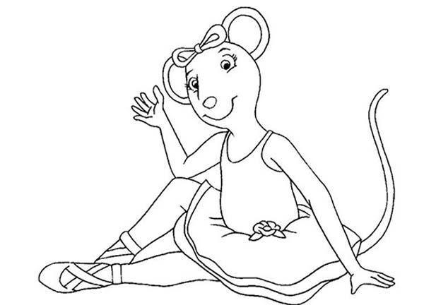 600x432 Angelina Ballerina Coloring Pages 3