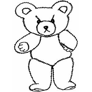 Angry Teddy Bear Coloring Page 300x300 Angry Teddy Bear Coloring Page