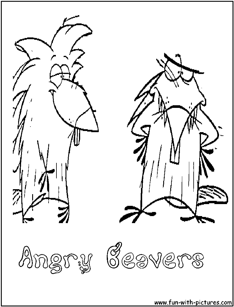 800x1050 Angry Beavers Cartoon Coloring Pages