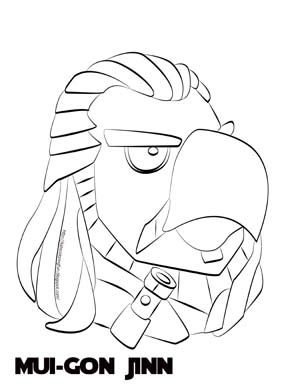 300x388 Angry Birds Star Wars Coloring Pages