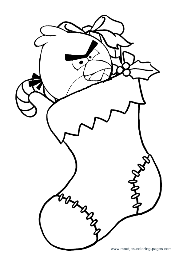 Christmas Angry Birds Coloring Pages Kleurplaten 595x842 Christmas Angry Birds Coloring Pages Kleurplaten