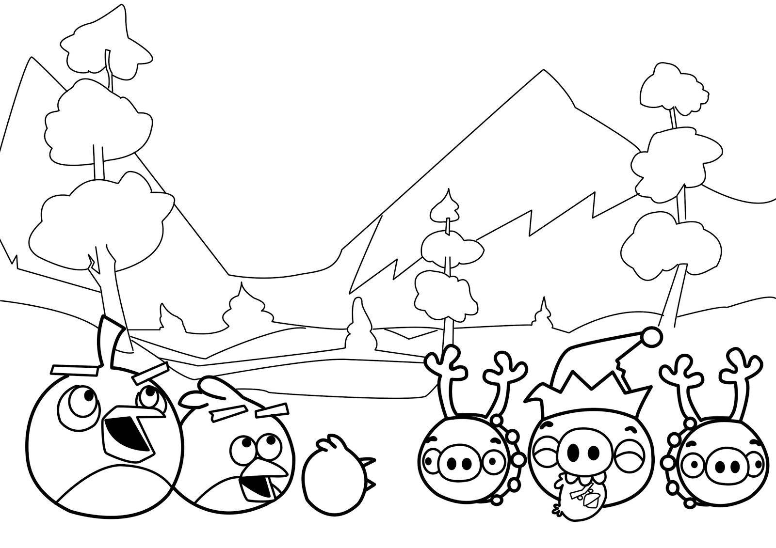 New Angry Birds Coloring Pages Team Colors 1600x1131 New Angry Birds Coloring Pages Team Colors