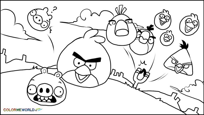 Angry Birds Coloring Pages Kids Printable Coloring Page 775x438 Angry Birds Coloring Pages Kids Printable Coloring Page