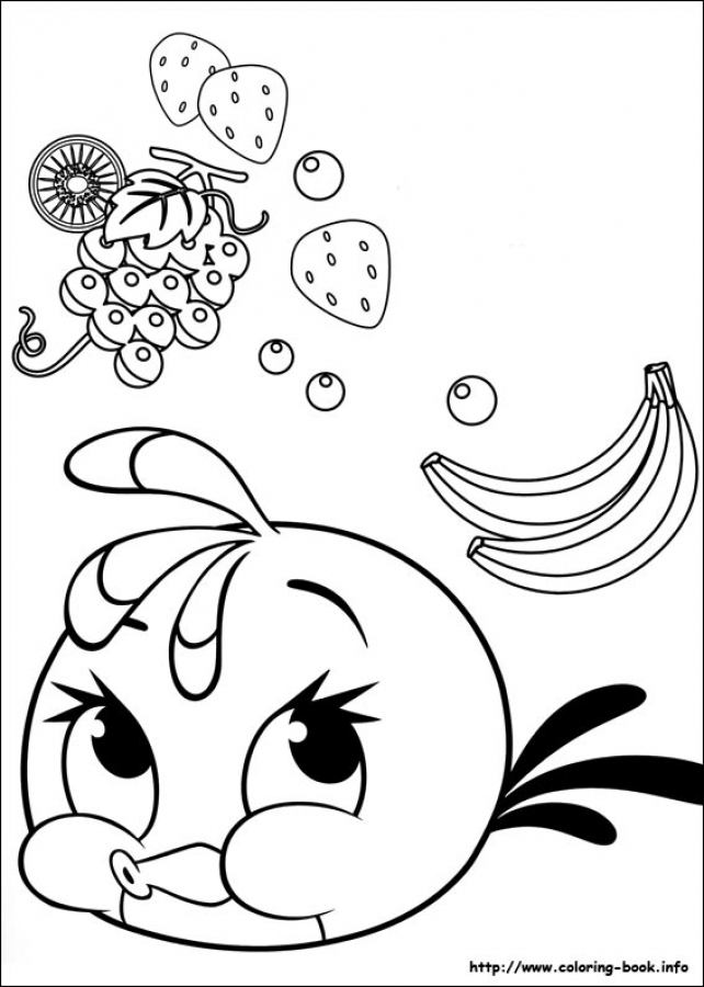642x900 Cute Lovely Stella From Angry Birds Coloring Pages Online Fun
