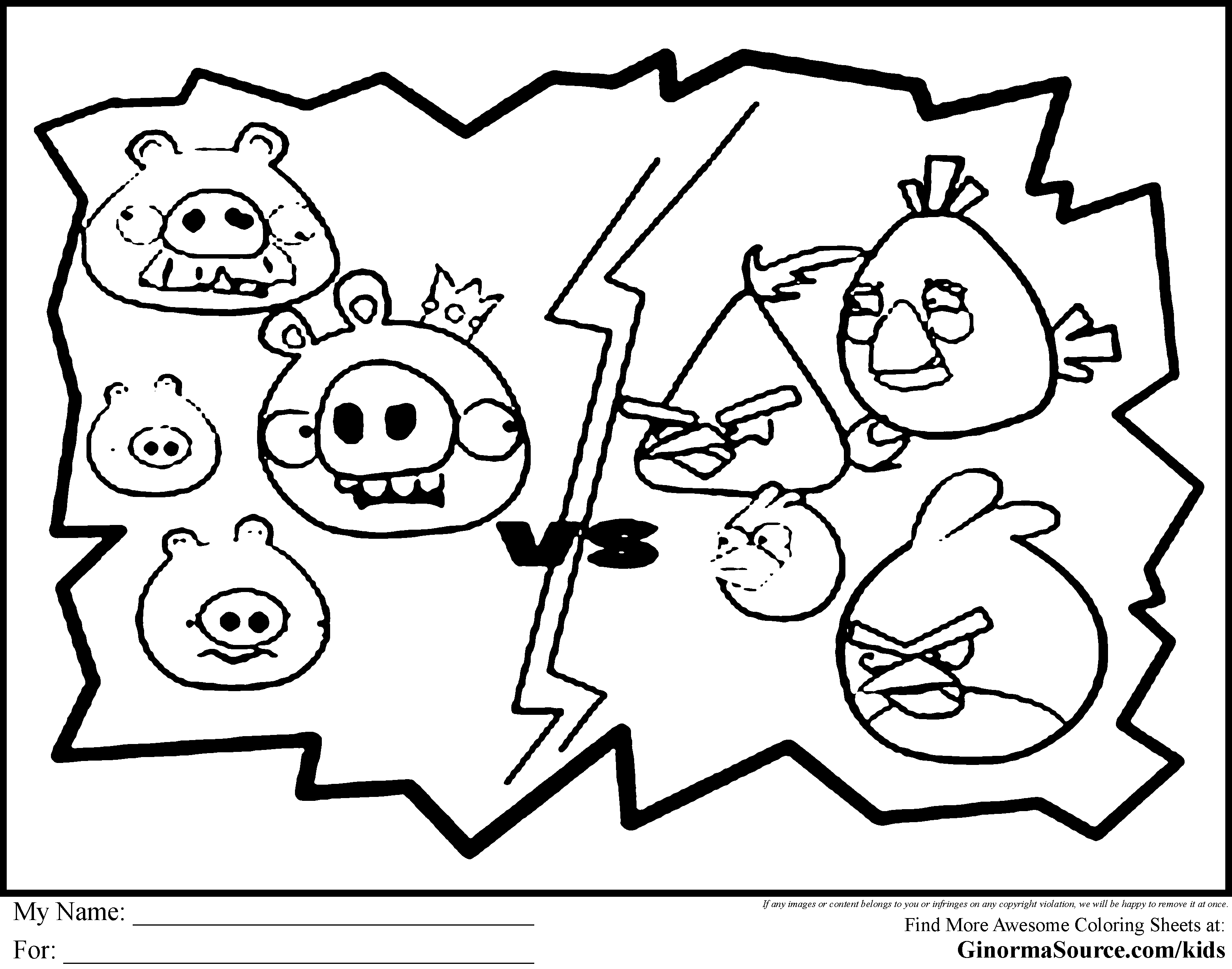 3120x2455 Angry Birds Pigs Coloring Pages