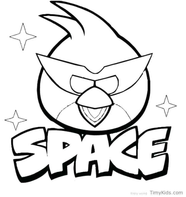 Angry Birds Space Red Bird Coloring Pages For Kids 627x661 Angry Birds Space Red Bird Coloring Pages For Kids