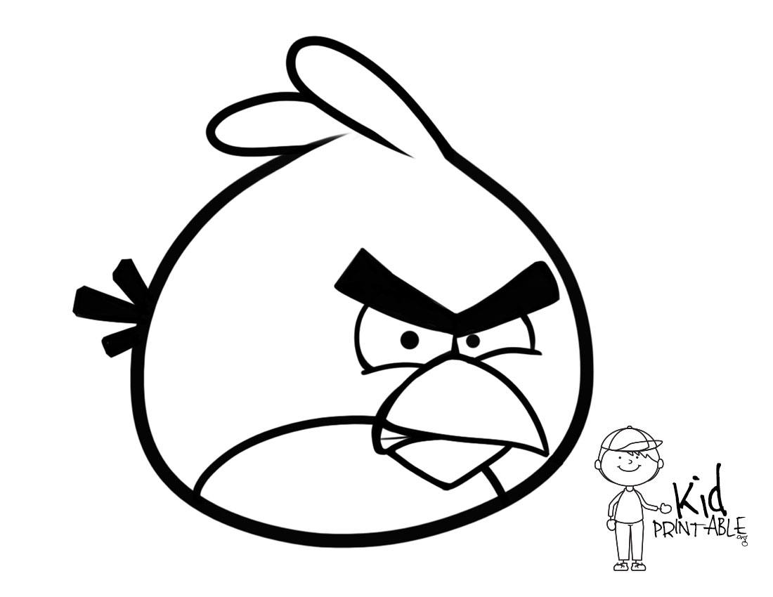 Red Angry Bird Coloring Page Coloring Pages Guru 1100x850 Red Angry Bird Coloring Page Coloring Pages Guru