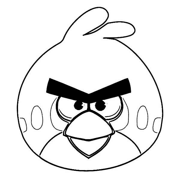 Red Angry Bird Coloring Page 600x600 Red Angry Bird Coloring Page