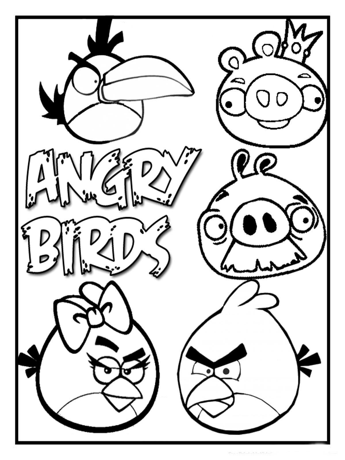 Angry Birds Coloring Pages Printable 1200x1600 Angry Birds Coloring Pages Printable