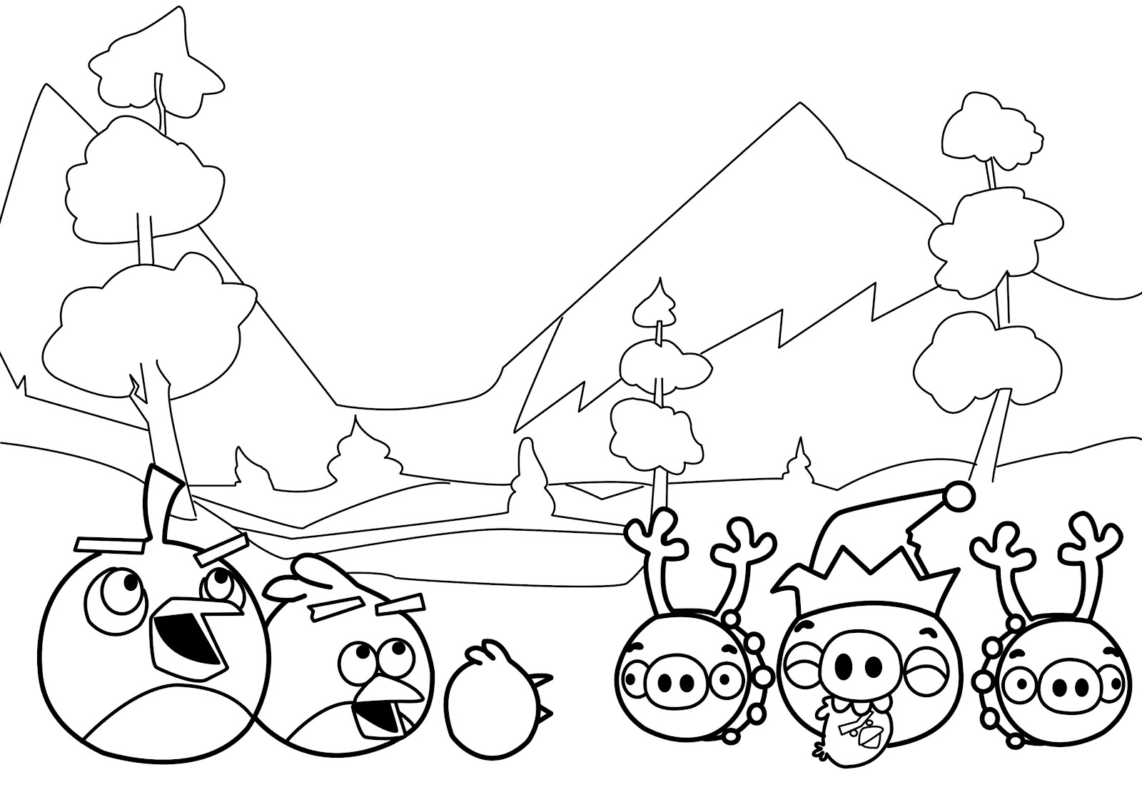 Winter New Angry Birds Coloring Pages Coloring Page For Kids 1600x1131 Winter New Angry Birds Coloring Pages Coloring Page For Kids